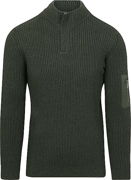 Suitable Mou Half Zip Pullover Dunkelgrün - Größe L günstig online kaufen