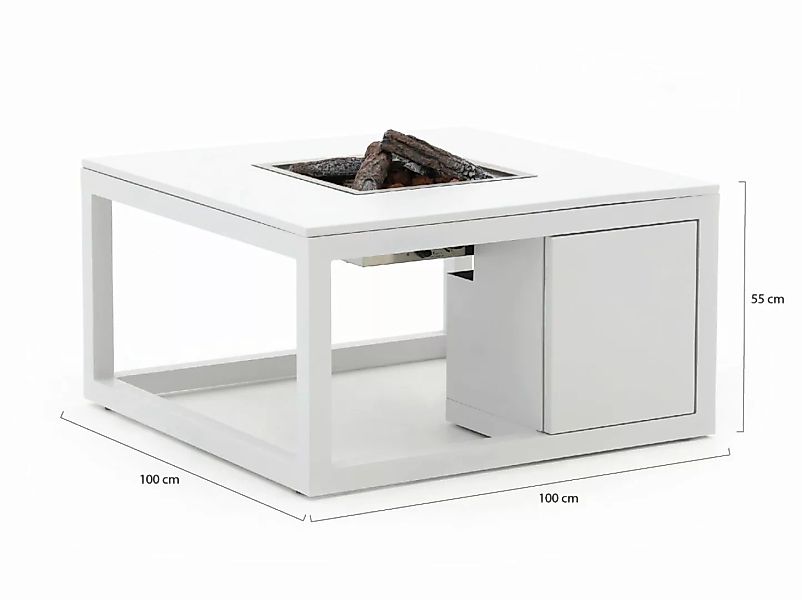 Cosiraw Lounge Feuertisch 100x100x55 cm günstig online kaufen