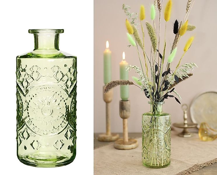 NaDeco Dekovase Glasvase "Berlin" in Hellgrün, Höhe 21cm, Durchmesser 9cm günstig online kaufen