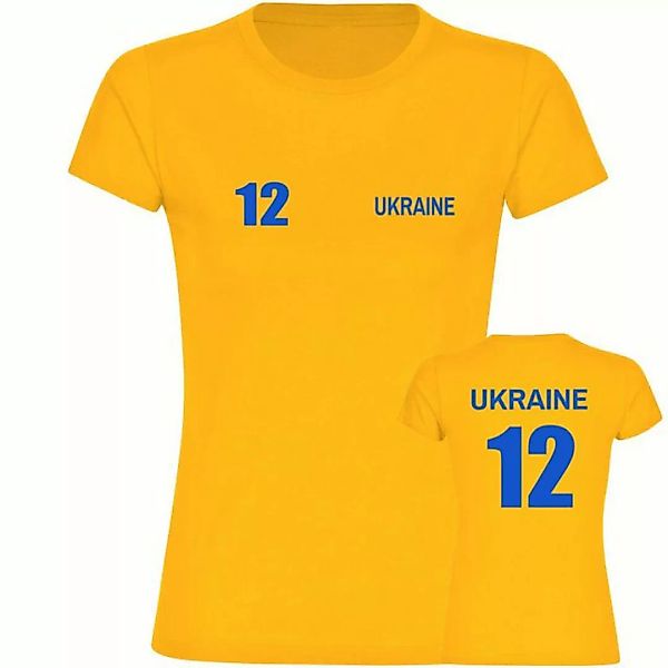 multifanshop T-Shirt Damen Ukraine - Trikot 12 - Frauen günstig online kaufen