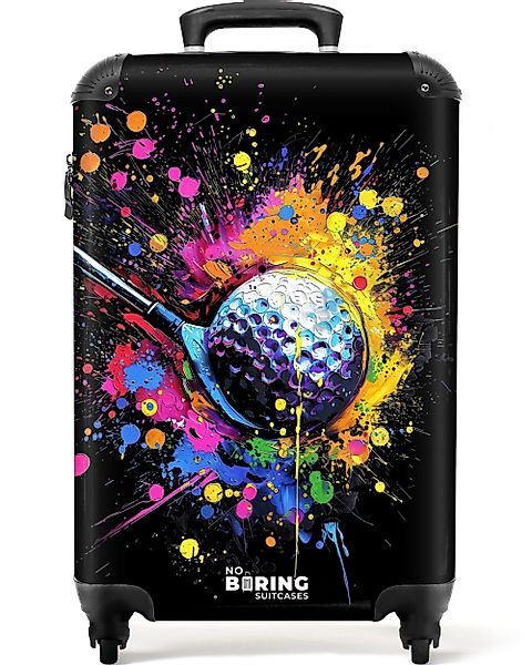 NoBoringSuitcases.com© Hartschalen-Trolley Golf mit Graffiti 55x35x20cm, günstig online kaufen