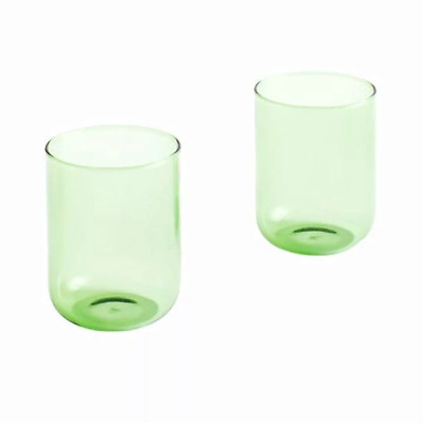 Glas Tint Large glas grün / 2er-Set - H 9 cm / 300 ml - Hay - Grün günstig online kaufen