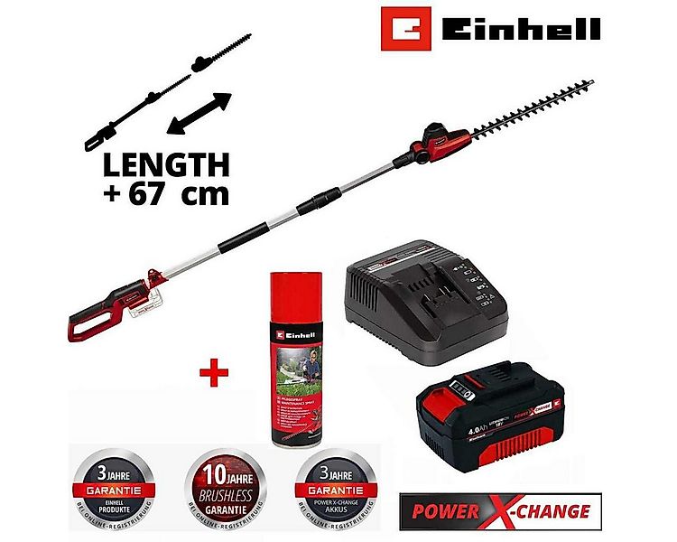 Einhell Akku-Heckenschere Teleskop-Heckenschere GC-HH 18/45 Li T mit Akku 4 günstig online kaufen