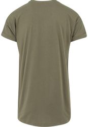URBAN CLASSICS Rundhalsshirt Long Shaped Turnup günstig online kaufen
