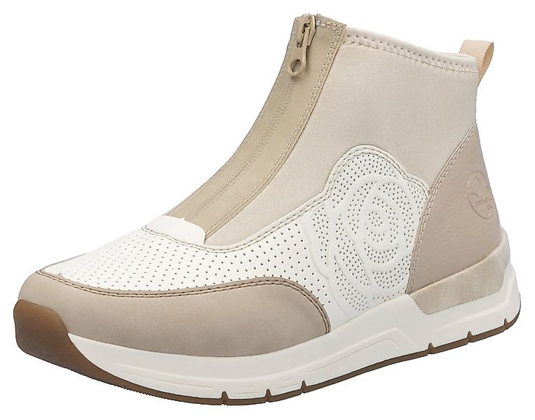 Rieker Keilsneaker, Stiefelette, Boots, Rosenprägung, mit Reißverschluss vo günstig online kaufen