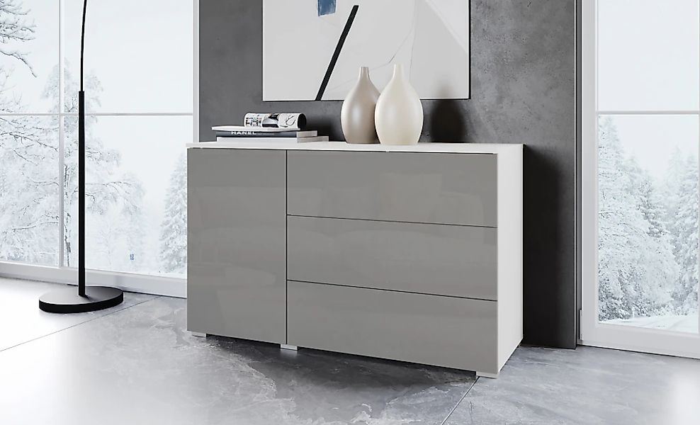 INOSIGN Sideboard "PARIS", (1 St.), Moderne 110cm breite grifflose Kommode, günstig online kaufen