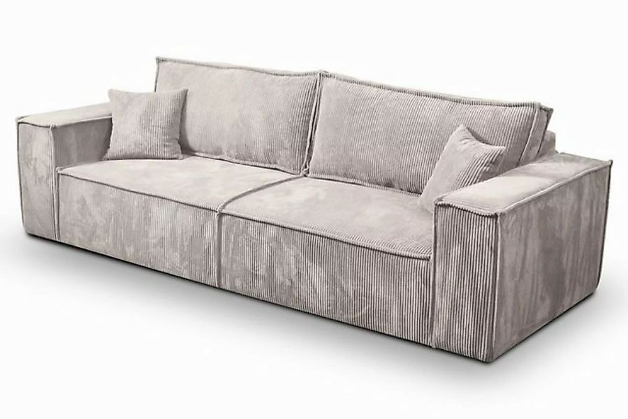 Compleo Schlafsofa MONA mit Bettkasten und Bettfunktion, Cordstoff, 3-Sitze günstig online kaufen