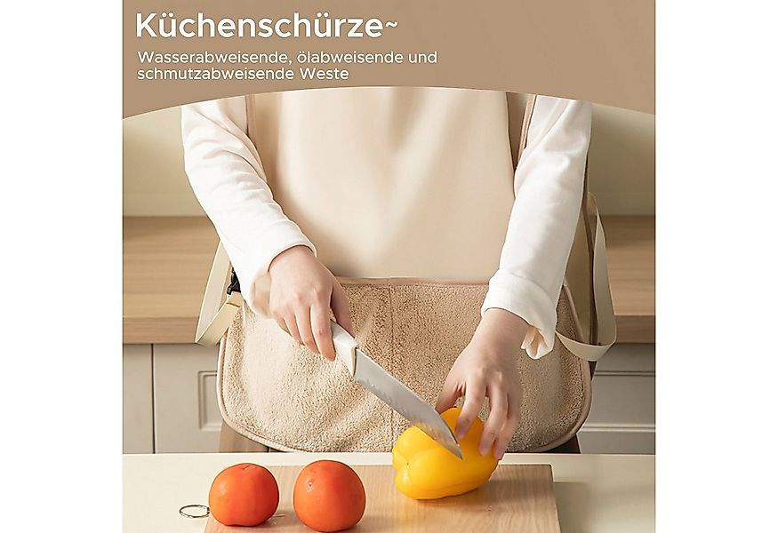 Refttenw Kochschürze Kellnerschürze mit 2 Taschen,wasserabweisend Schürze, günstig online kaufen