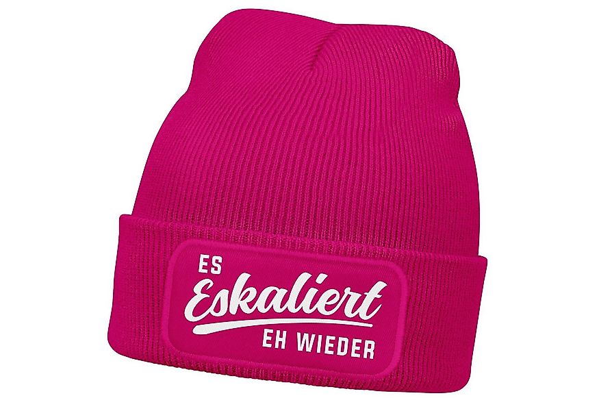 MoonWorks Strickmütze Damen Beanie mit Patch Strickmütze mit Spruch Party E günstig online kaufen