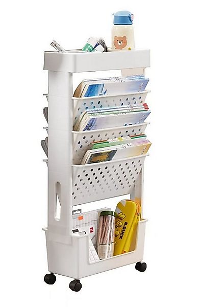 Creliv Bücherregal Rollregal Bücherwagen Smart – mobiles Bücherregal für Sc günstig online kaufen
