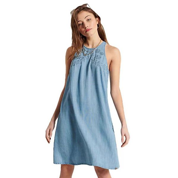 Superdry Sleeveless Kurzes Kleid XS Light Wash günstig online kaufen