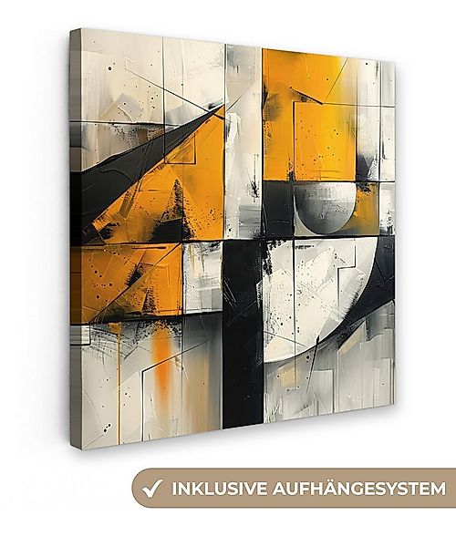 OneMillionCanvasses® Leinwandbild Gelb - Abstrakt - Modern - Formen, Fotodr günstig online kaufen