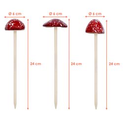 Spetebo Dekofigur Steingut Deko Pilz 3er günstig online kaufen