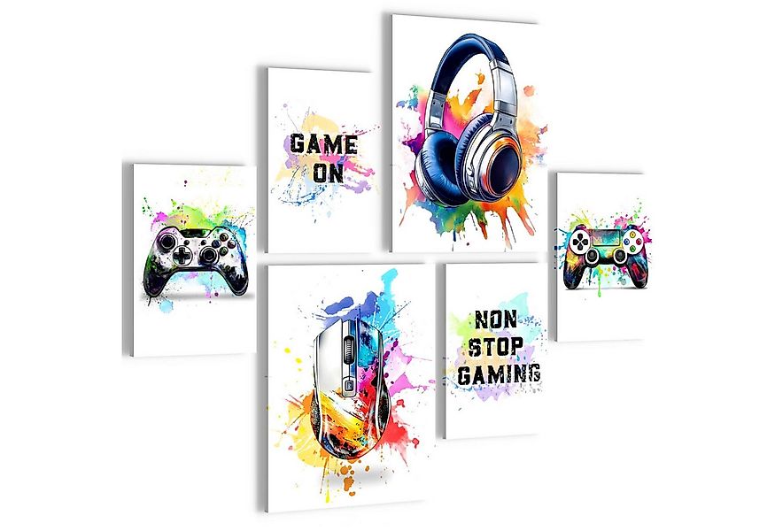 Novart Wandbild Wandbilder Gamer Spielkonsole Jugendzimmer Kinderzimmer Jun günstig online kaufen