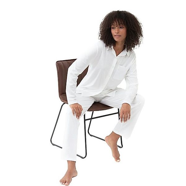 Mey T-Shirt Damen Pyjama Shirt langarm Sleepsation Bio-Baumwolle weiß günstig online kaufen