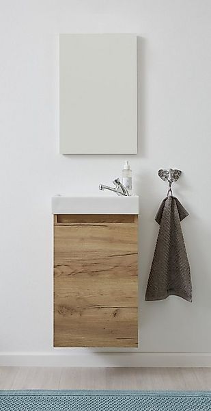 welltime Badmöbel-Set Oslo 2-teilig, (Komplett-Set, 3-St), Waschtisch mit W günstig online kaufen