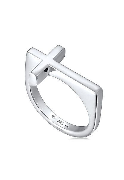 Kuzzoi Silberring Herren Kreuz Modern Schlicht günstig online kaufen