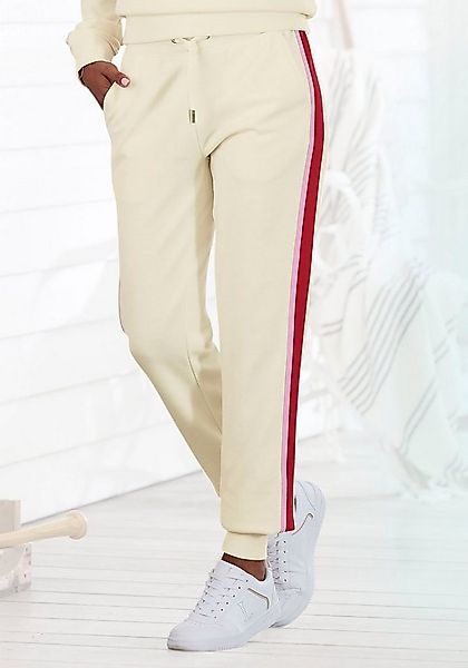 Vivance Sweatpants (1-tlg) Sweathose mit kontrast Einsätzen, Loungeanzug günstig online kaufen
