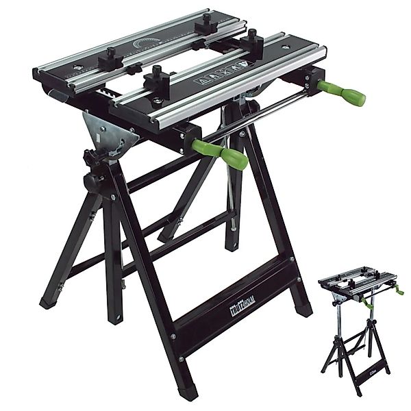 TRUTZHOLM Werkbank Premium Alu Klappbar 7 Stufen Höhenverstellbar bis 90 Gr günstig online kaufen