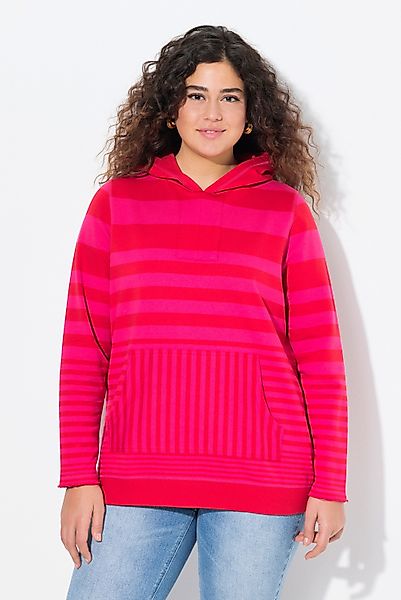 Ulla Popken Hoodie Hoodie Streifen Kapuze günstig online kaufen