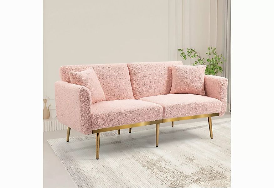 OKWISH Sofa Schlafsofa, Akzentsofa, Loveseat-Sofa mit Metallfüßen, umwandel günstig online kaufen