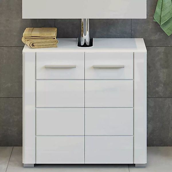 Waschbeckenunterschrank in Weiß 60 cm breit -  34 cm tief günstig online kaufen