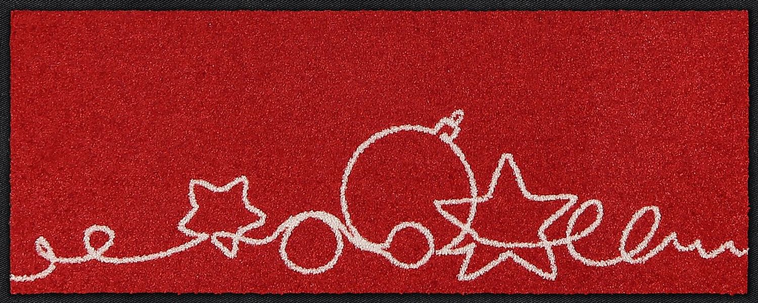 Salonloewe Fußmatte Fußmatte "XMAS garland", eckig, Höhe: 7 mm, Motiv günstig online kaufen