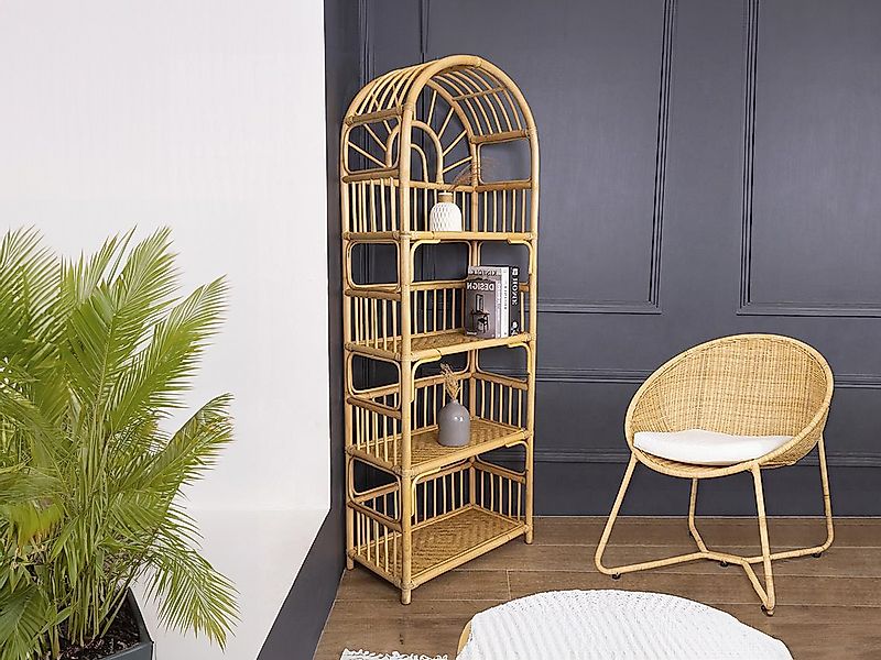 Regal mit 4 Ablagen - Rattan - Naturfarben - IRISOU günstig online kaufen