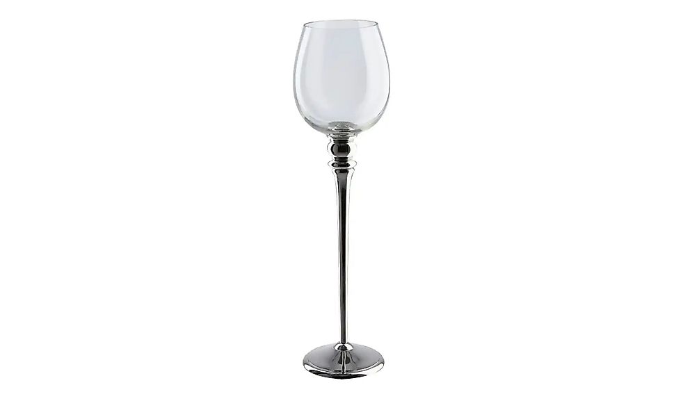 Windlicht   ¦ silber ¦ Glas,Metall ¦ Maße (cm): H: 37  Ø: 11 Accessoires > günstig online kaufen