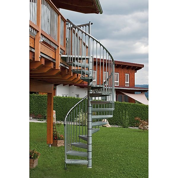 Minka Spindeltreppe Rondo Zink Plus Geschosshöhe bis 300 cm günstig online kaufen