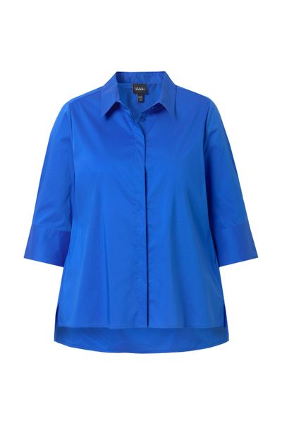 Ulla Popken Hemdbluse Hemdbluse Rückenfalte A-Linie günstig online kaufen