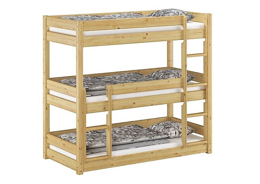 ERST-HOLZ Etagenbett Dreier Etagenbett für Erwachsene 90 x 200 Kiefer Massi günstig online kaufen