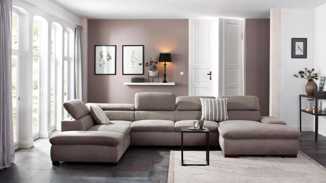 Home affaire Wohnlandschaft Alberto U-Form, mit günstig online kaufen
