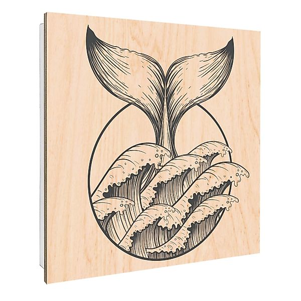 Banjado Schlüsselkasten mit Holzfront 30x30cm Weiß Scharnier Links 50 Haken günstig online kaufen