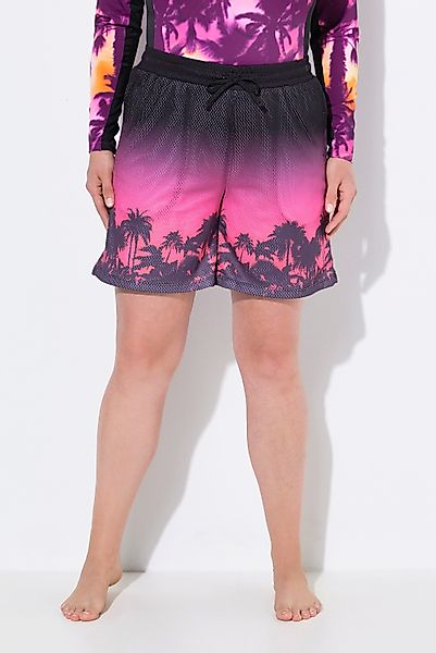 Ulla Popken Jeansshorts Aktiv-Shorts Mesh Palmen günstig online kaufen