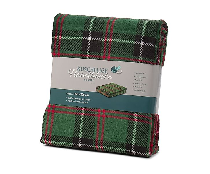 Wohndecke Mikrofaser Flanell Kuscheldecke, HSC Home-Style-Creation günstig online kaufen