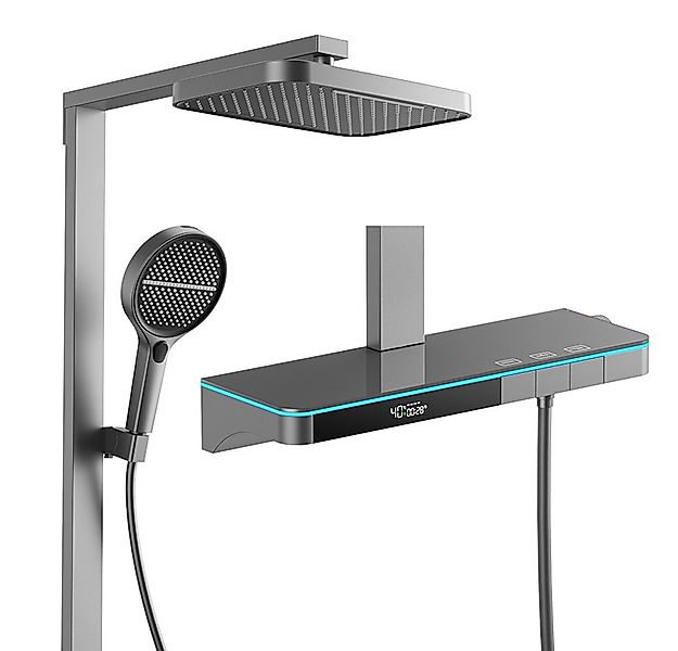 Topcony Stangenbrause-Set Duschsystem mit Thermostat, Digitalanzeige Duscha günstig online kaufen