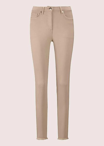 MADELEINE Regular-fit-Jeans "Jeans Mid Waist Skinny-Hose mit Fransen" günstig online kaufen