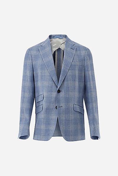 Sakko kariert und ungefüttert mit Leinen günstig online kaufen