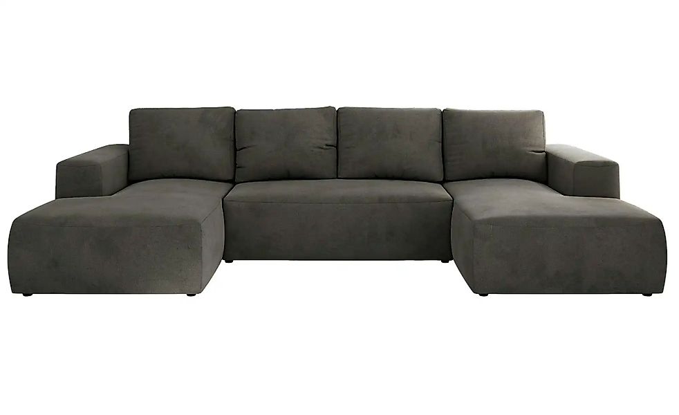 Wohnlandschaft mit Schlaffunktion Trentino ¦ grau ¦ Maße (cm): B: 334 H: 91 günstig online kaufen