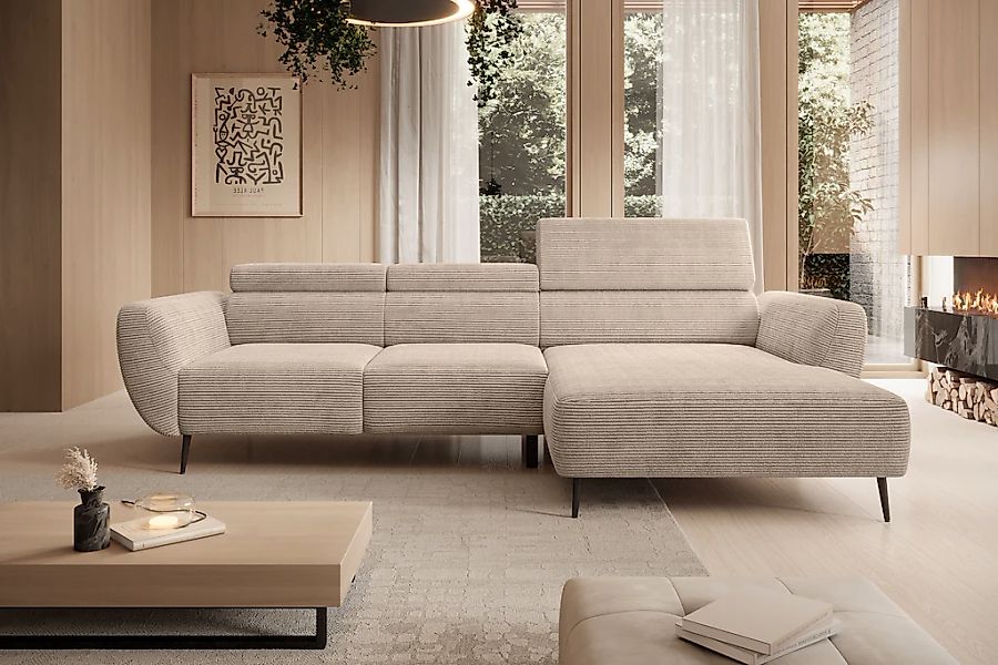 WERK2 Ecksofa "Alisson, mit elektrischer Sitztiefenverstellung, L-Form, Bre günstig online kaufen