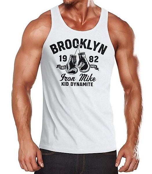 Neverless Tanktop Herren Tank-Top Boxen Iron Mike Brooklyn Retro Design Mus günstig online kaufen