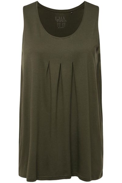 Ulla Popken T-Shirt Top Zierfalten A-Linie günstig online kaufen