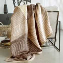 Wohndecke Sorrento Jacquard, IBENA, sanfter Farbverlauf, günstig online kaufen