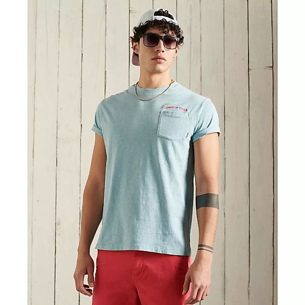 Superdry La Beach Sfg Pocket Kurzarm T-shirt 2XL Sky Blue günstig online kaufen