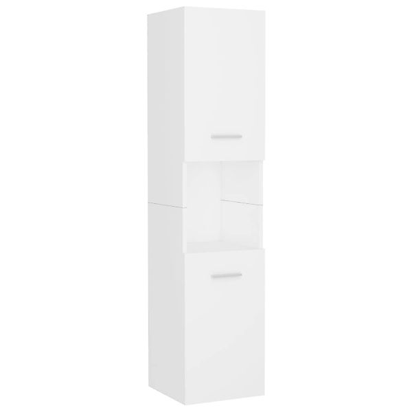 Badezimmerschrank Weiß 30x30x130 Cm Spanplatte günstig online kaufen