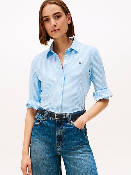 Tommy Hilfiger Poloshirt "1985 SLIM PIQUE BTN DOWN LS mit Polokragen und La günstig online kaufen