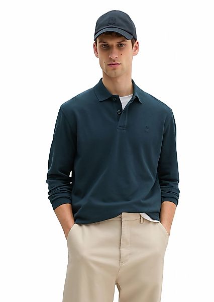 Marc OPolo Langarm-Poloshirt "aus Bio-Baumwolle mit Elasthan" günstig online kaufen