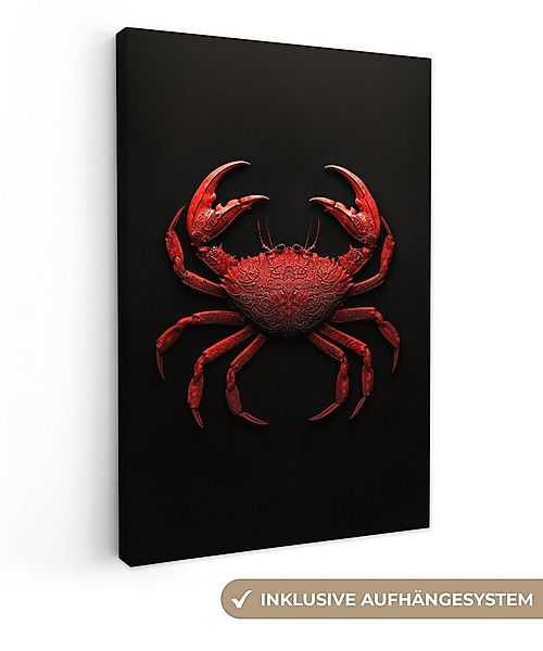 OneMillionCanvasses® Leinwandbild Krabbe - Rot - Fisch - Krustentiere - Küc günstig online kaufen