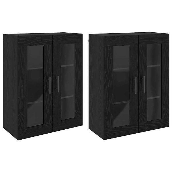 vidaXL Wandmontierte Schränke 2 Stk Schwarz Eichen-Optik 3394568 günstig online kaufen